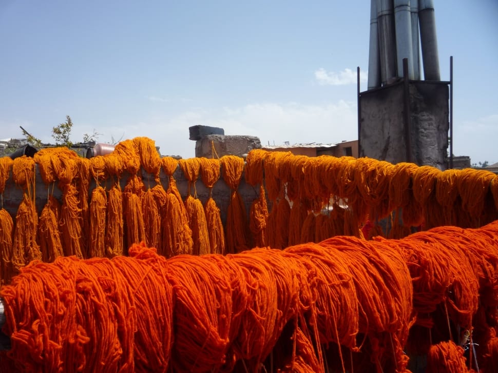 orange and yellow tassel lot preview