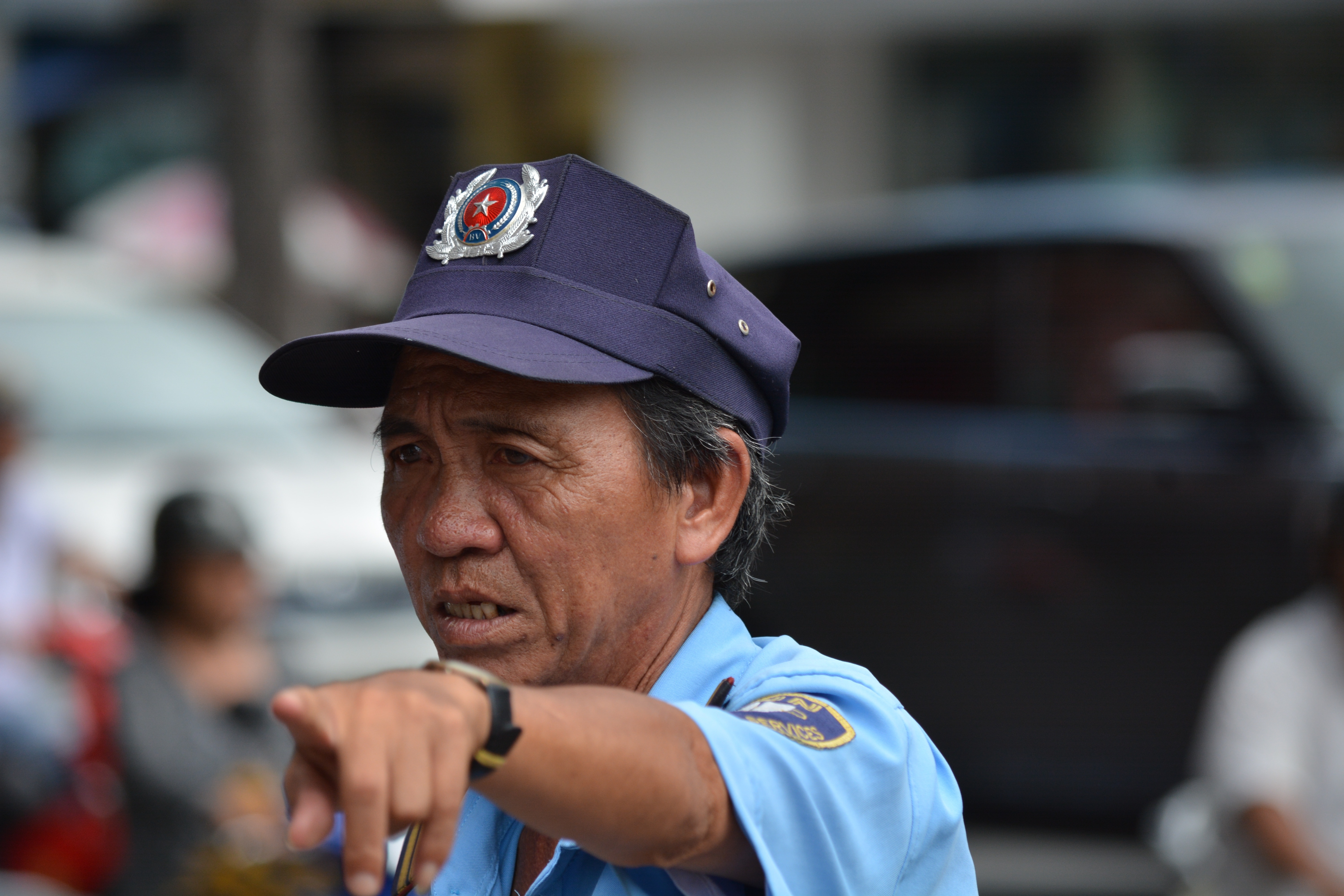 close up photo of person wearing police uniform