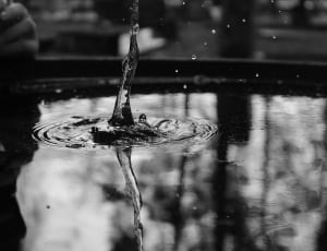 grayscale of water fountain thumbnail