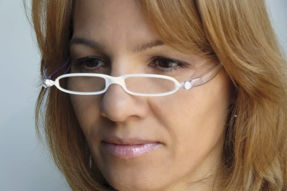 women's white framed eyeglasses preview