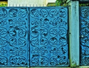 blue and green metal gate thumbnail