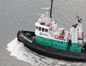 white teal and black captain cook tugboat thumbnail
