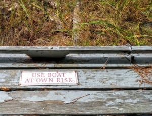 use boat at own risk signage thumbnail