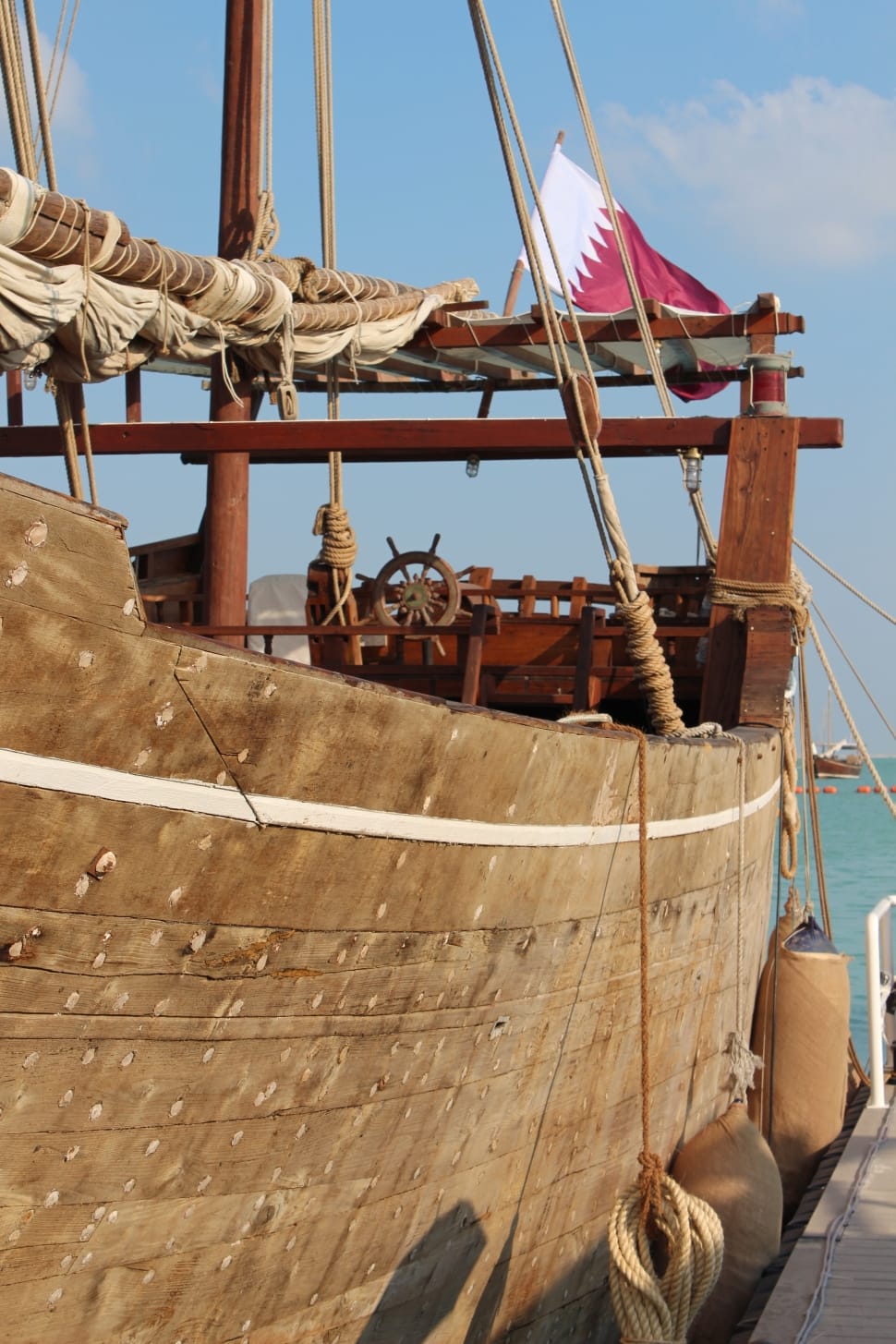 qatar's brown wooden ship preview