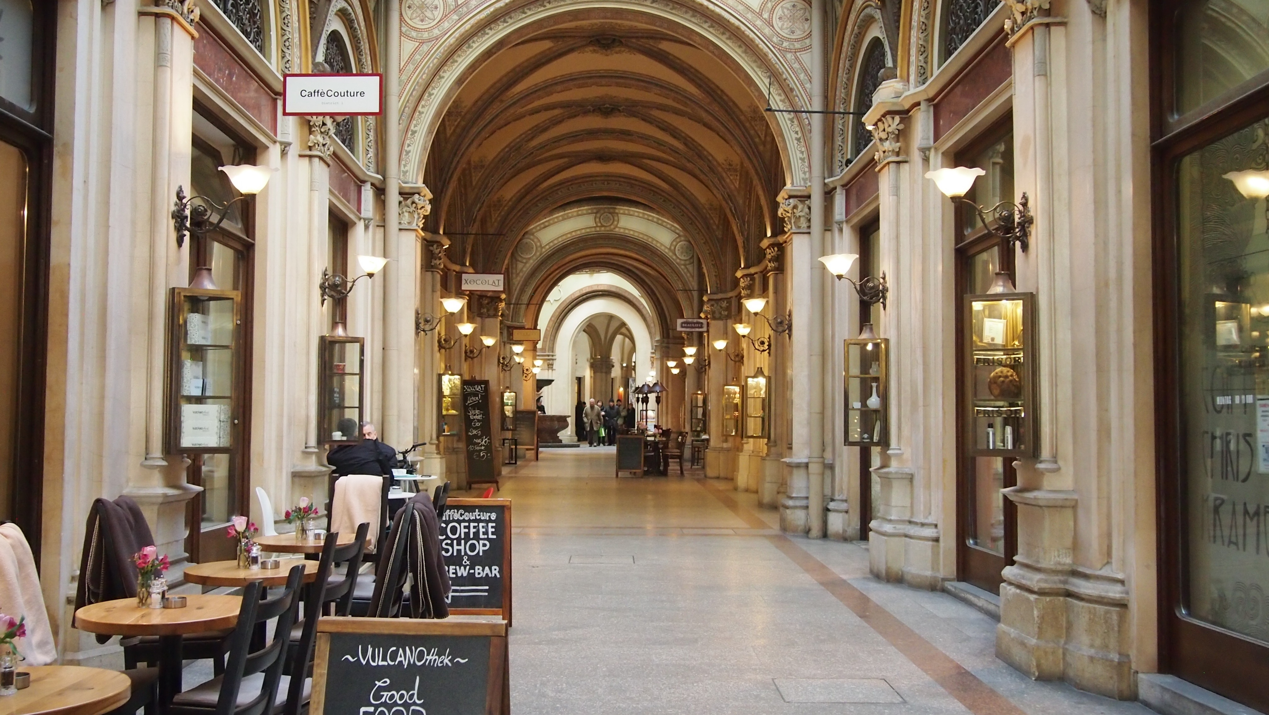 concrete building aisle