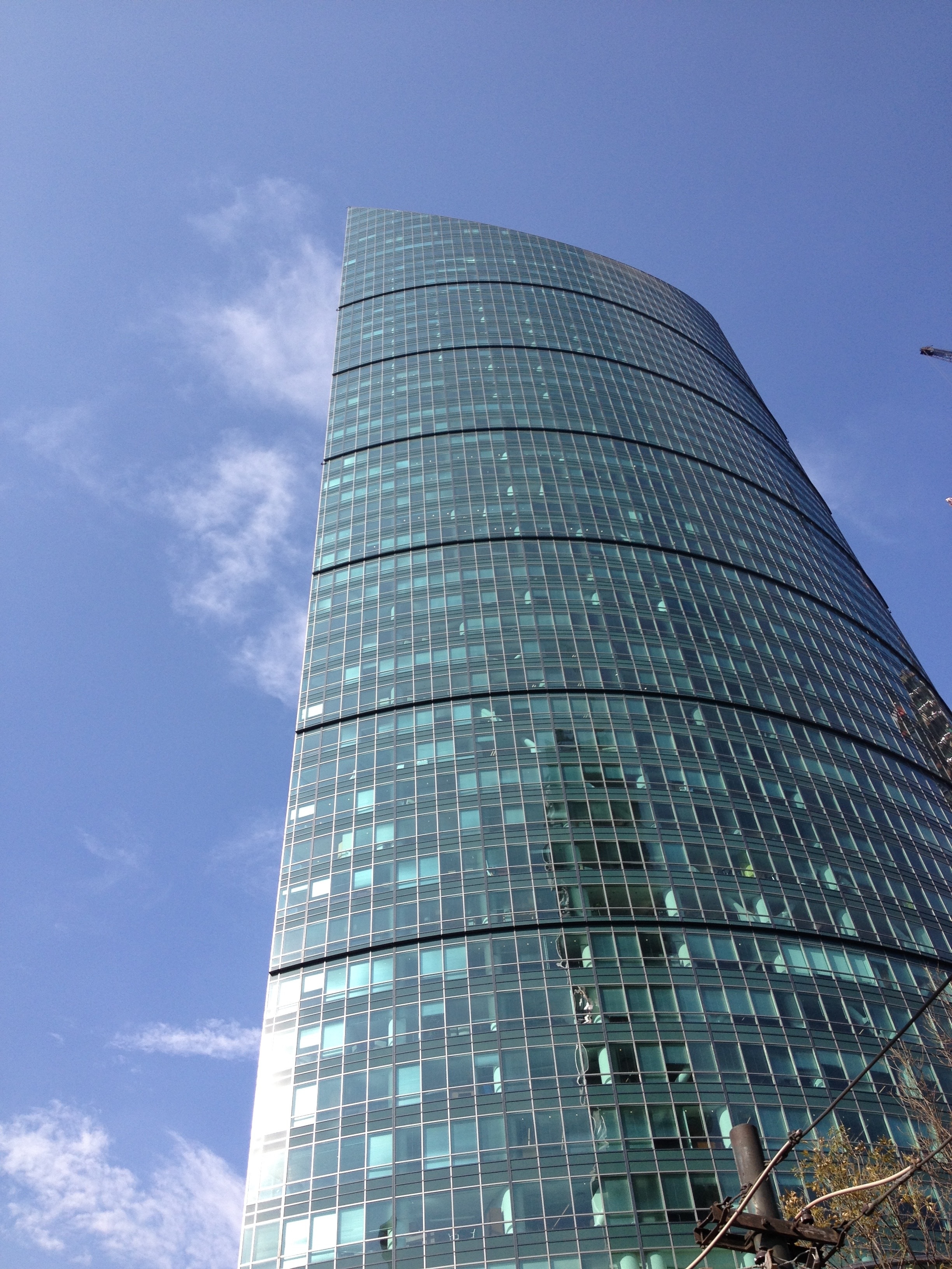 glass high storey building