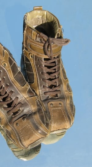 brown and gray calf boots thumbnail