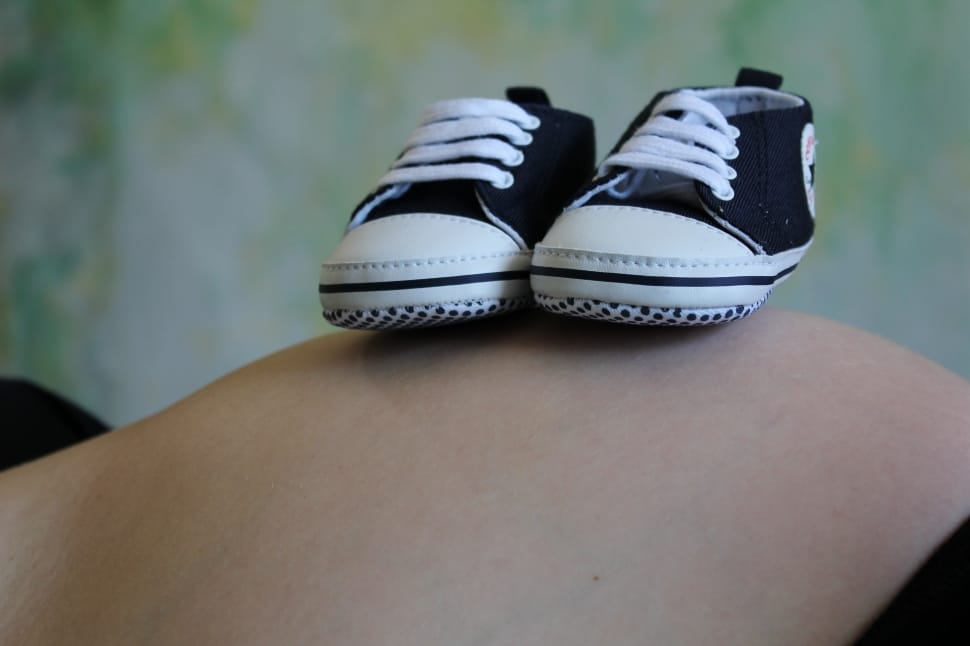 baby's pair of black converse sneakers preview