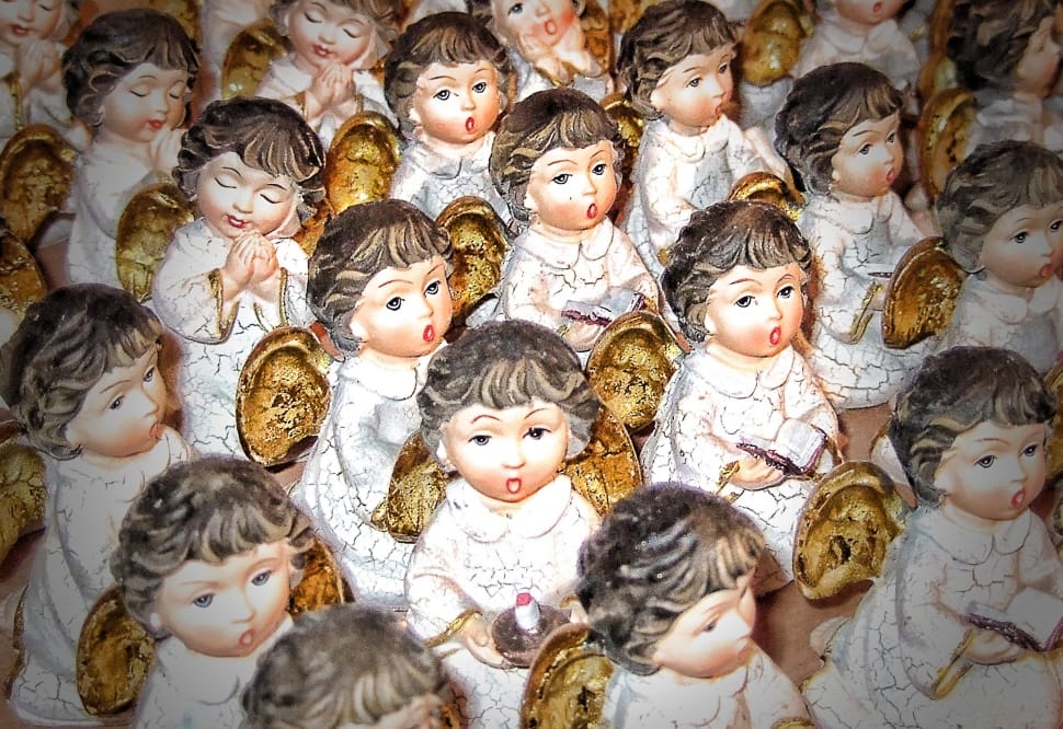 angel ceramic figurine lot preview