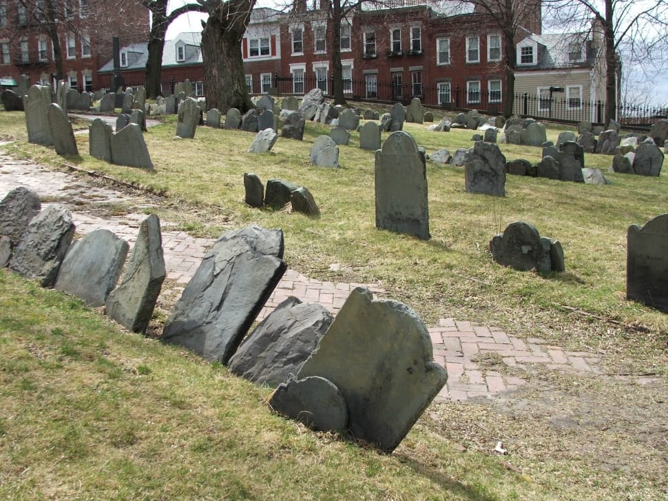 photography of cemetery at daytime preview