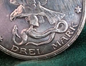 drei mark silver round coinn thumbnail