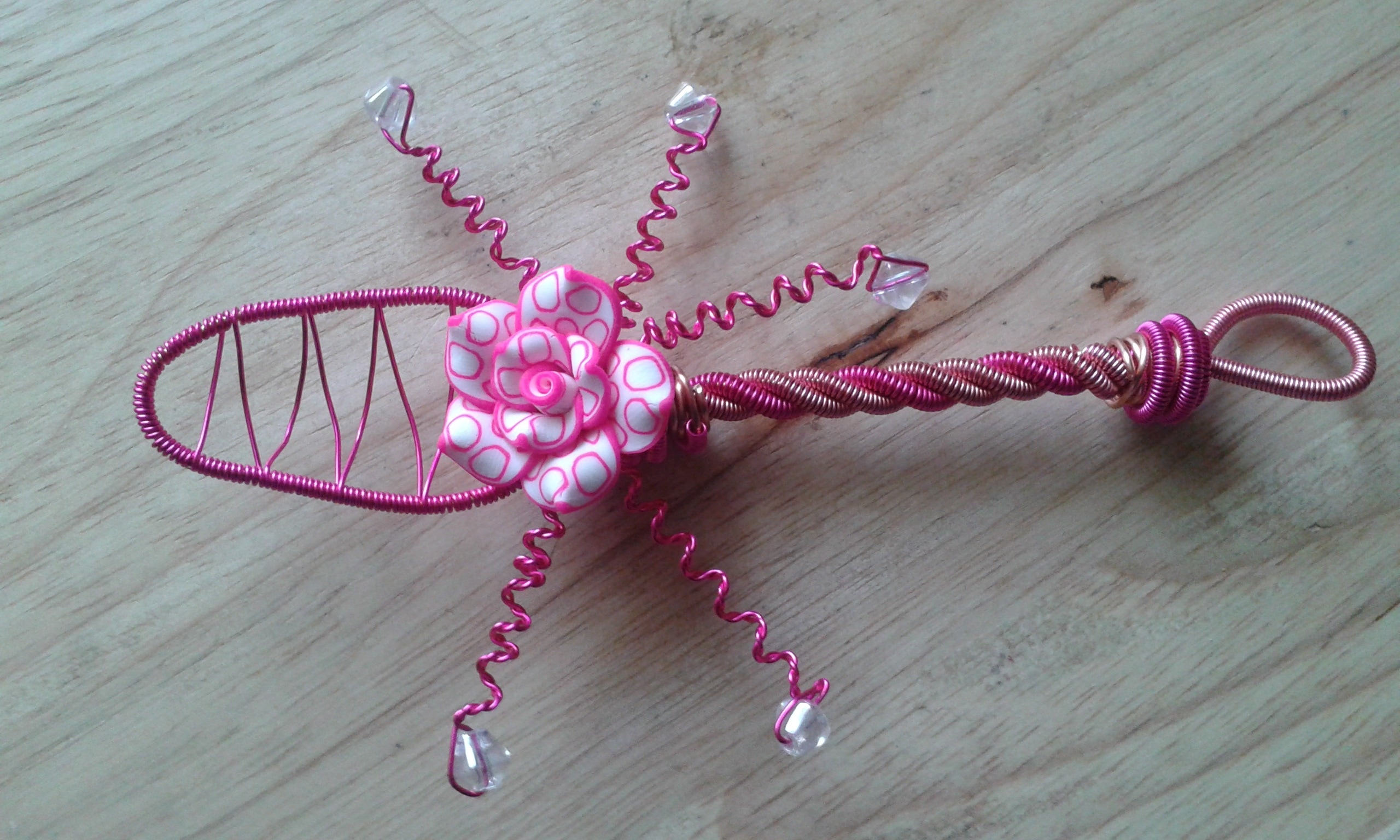 pink metal ornament