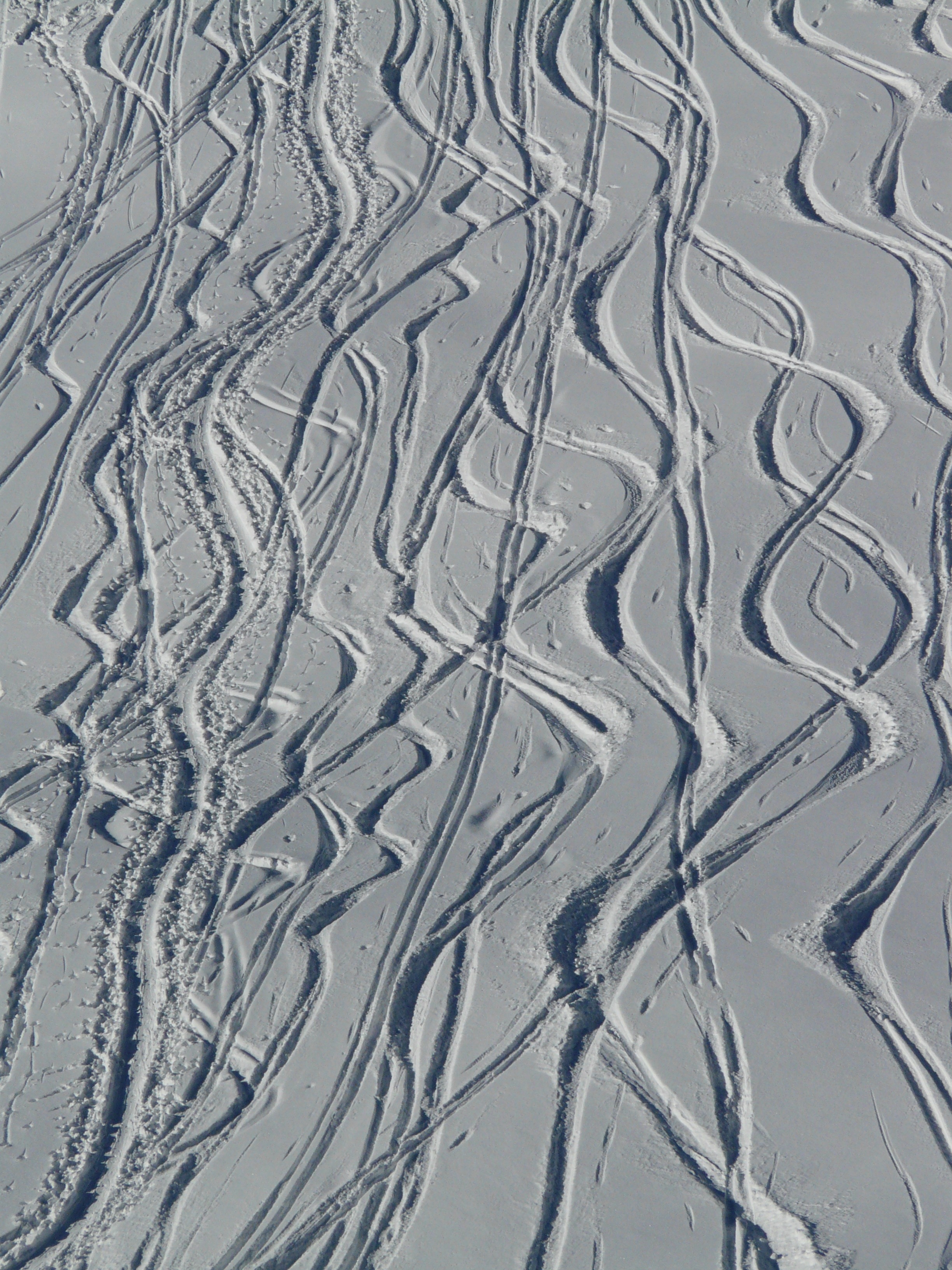 snow ski tracks