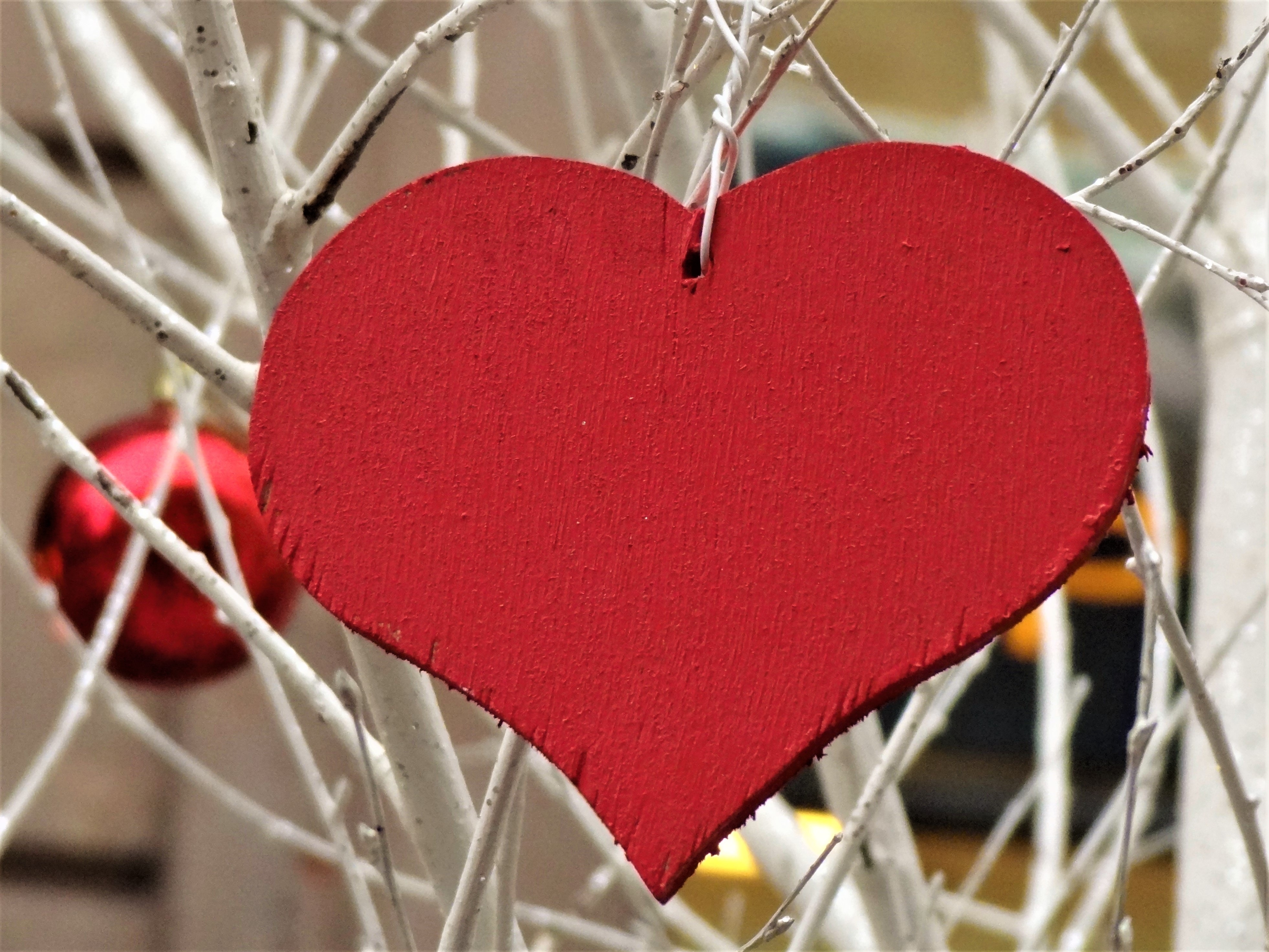 red heart ornament