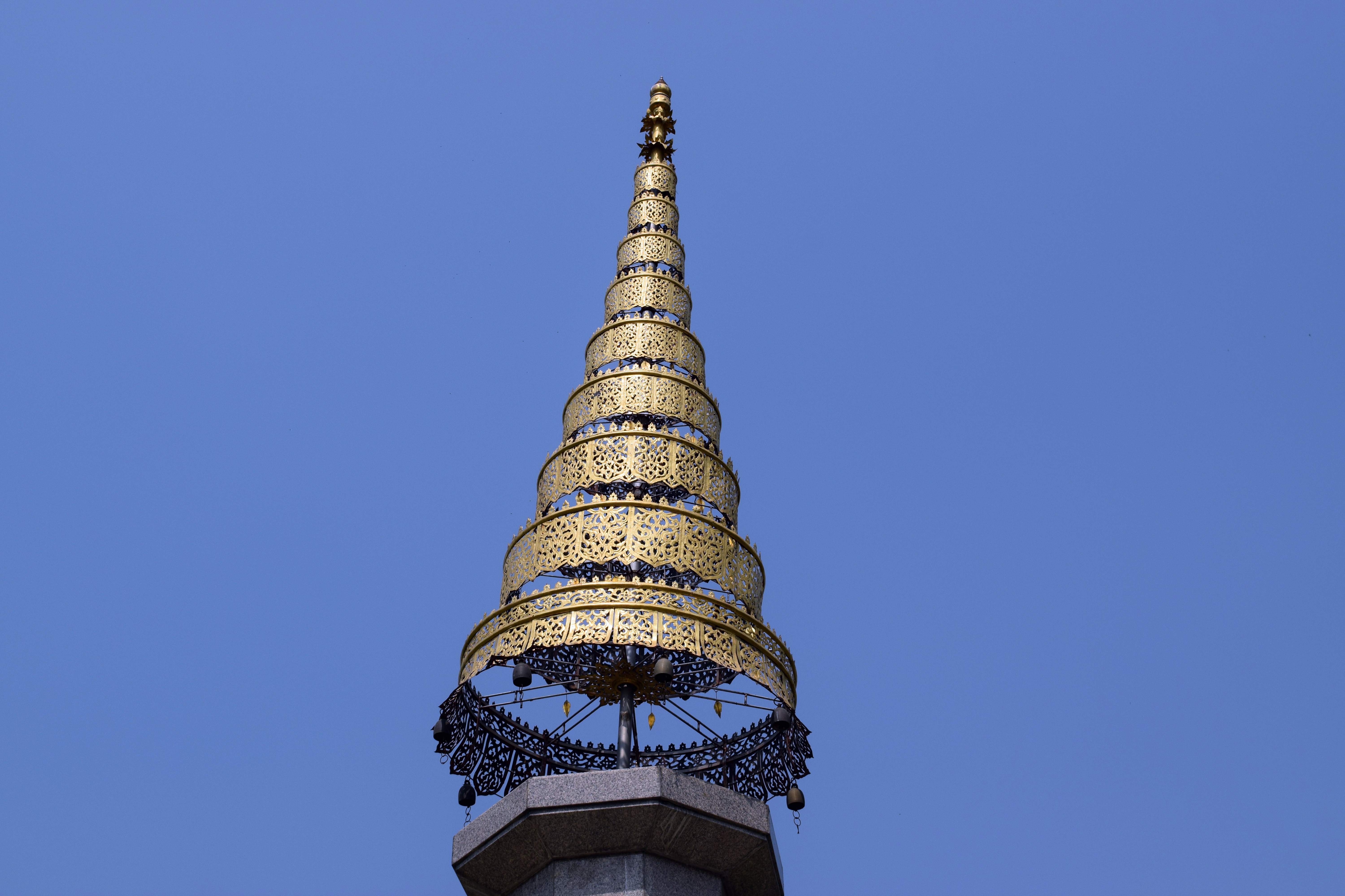 beige cone shaped tower top