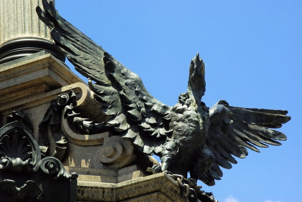 gray concrete eagle statue preview
