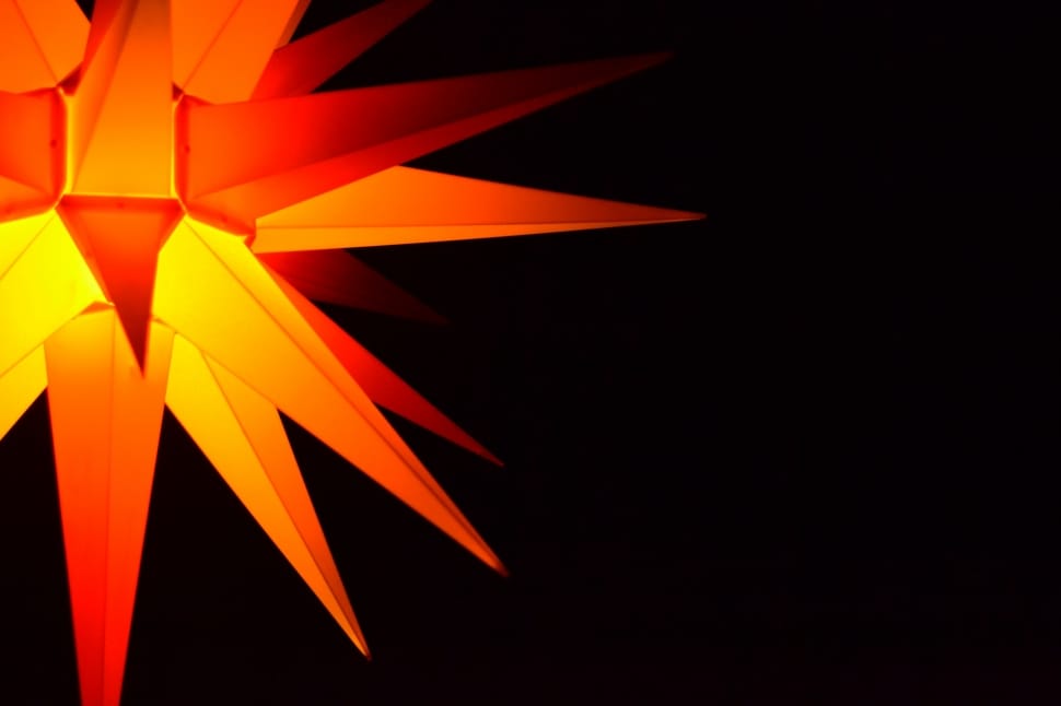 orange lighted star lantern preview