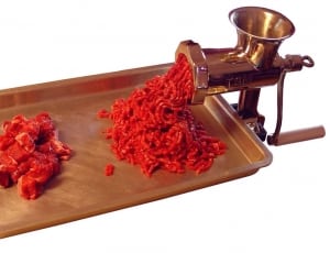 brown meat grinder and tray set thumbnail