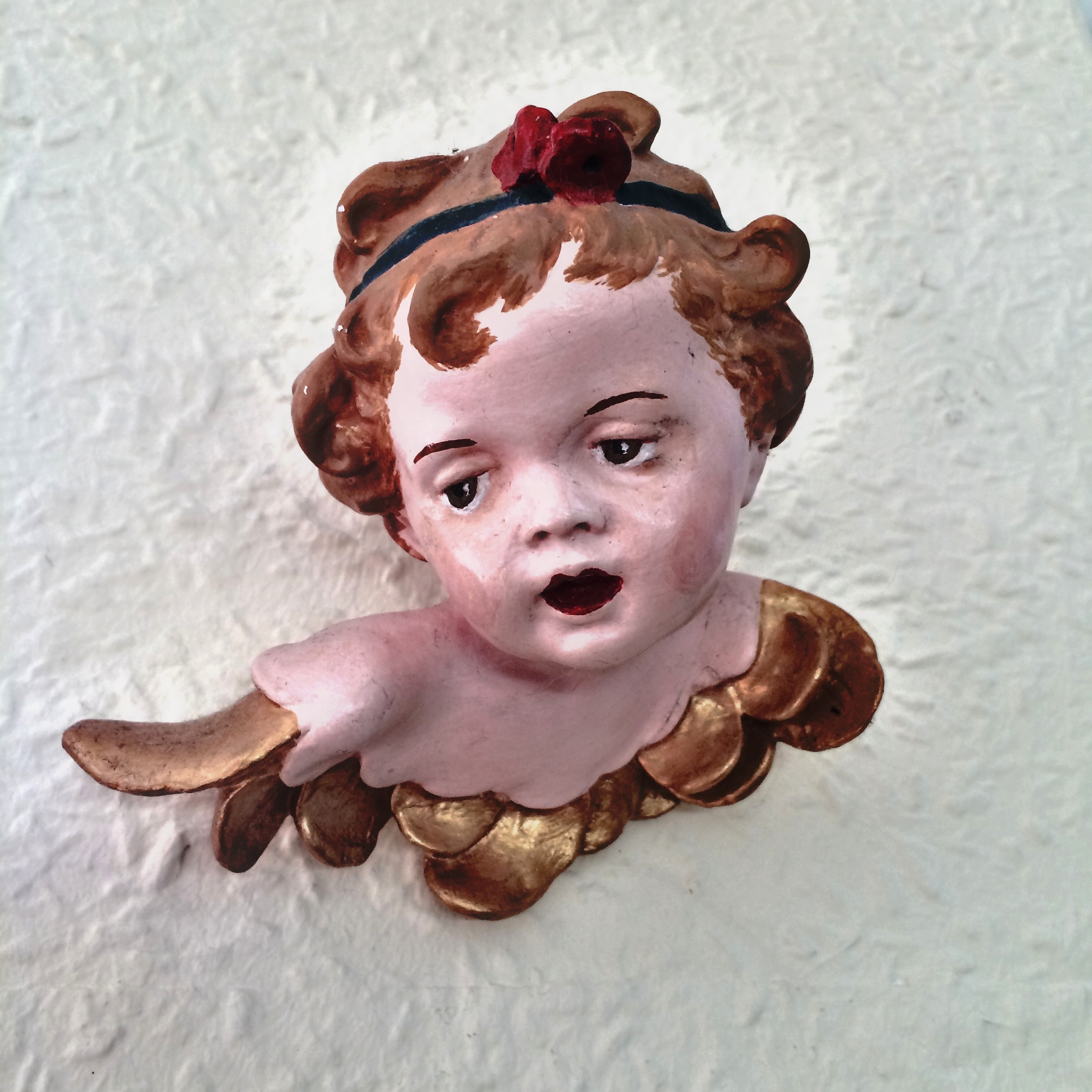 child ceramic head bust