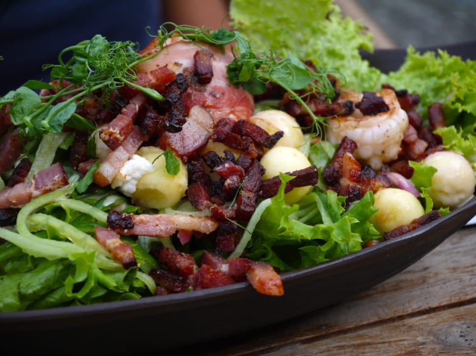 Meal Salad, Bacon, Salad, Lettuce, Food, food and drink, food preview