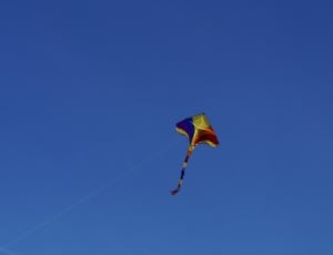 low angle photo of kite on flight thumbnail