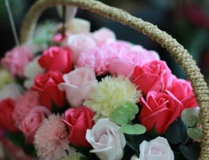 Basket, Flower Basket, Congratulations, flower, pink color thumbnail