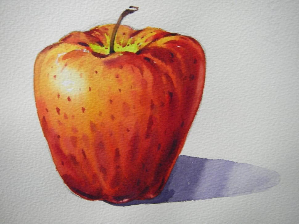 red apple painting preview