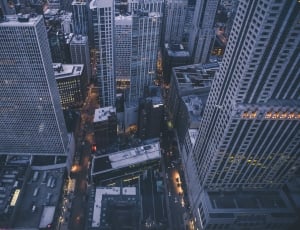 high angle view of the city at night thumbnail