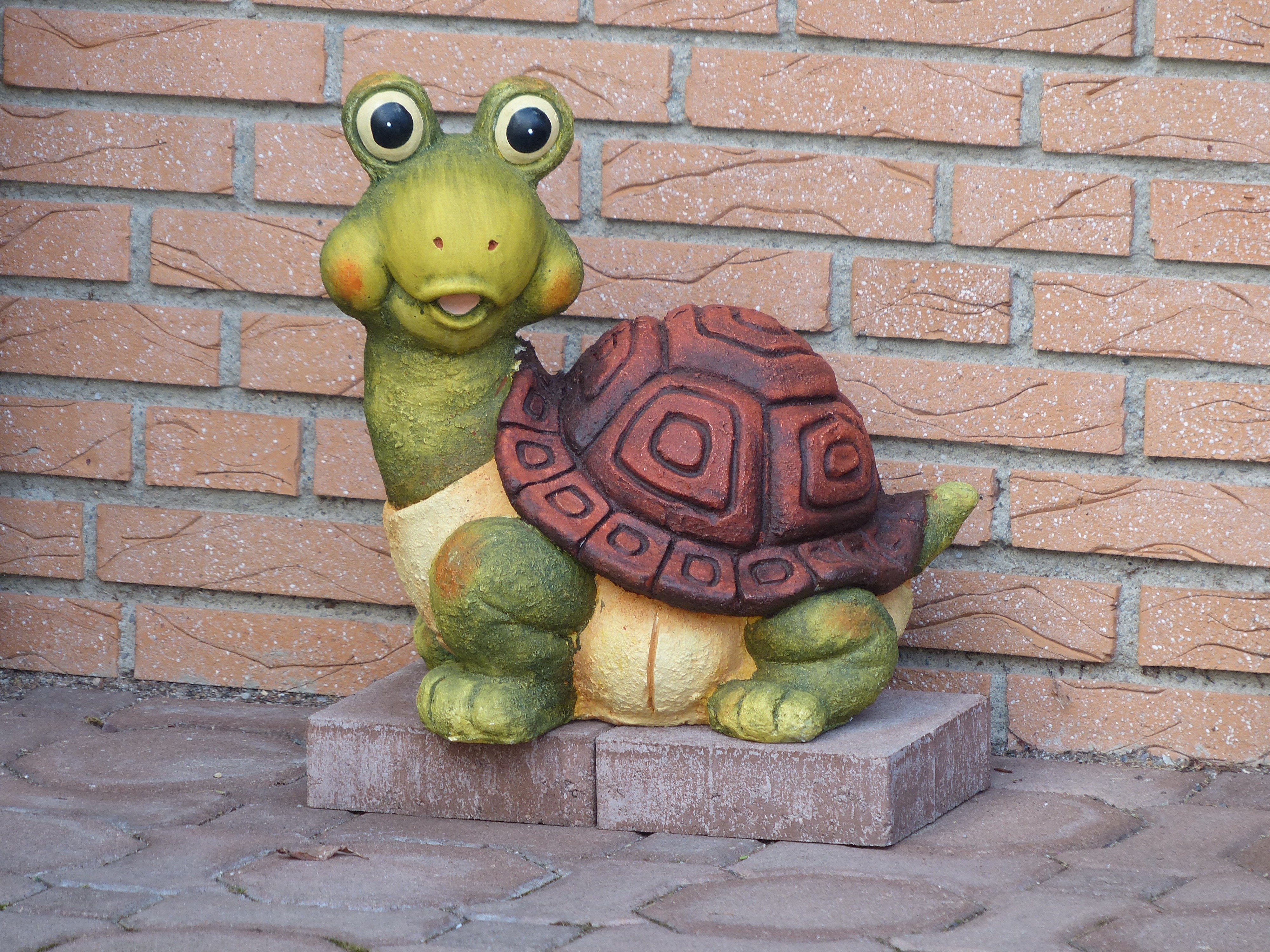 green ceramic turtle dragon statue