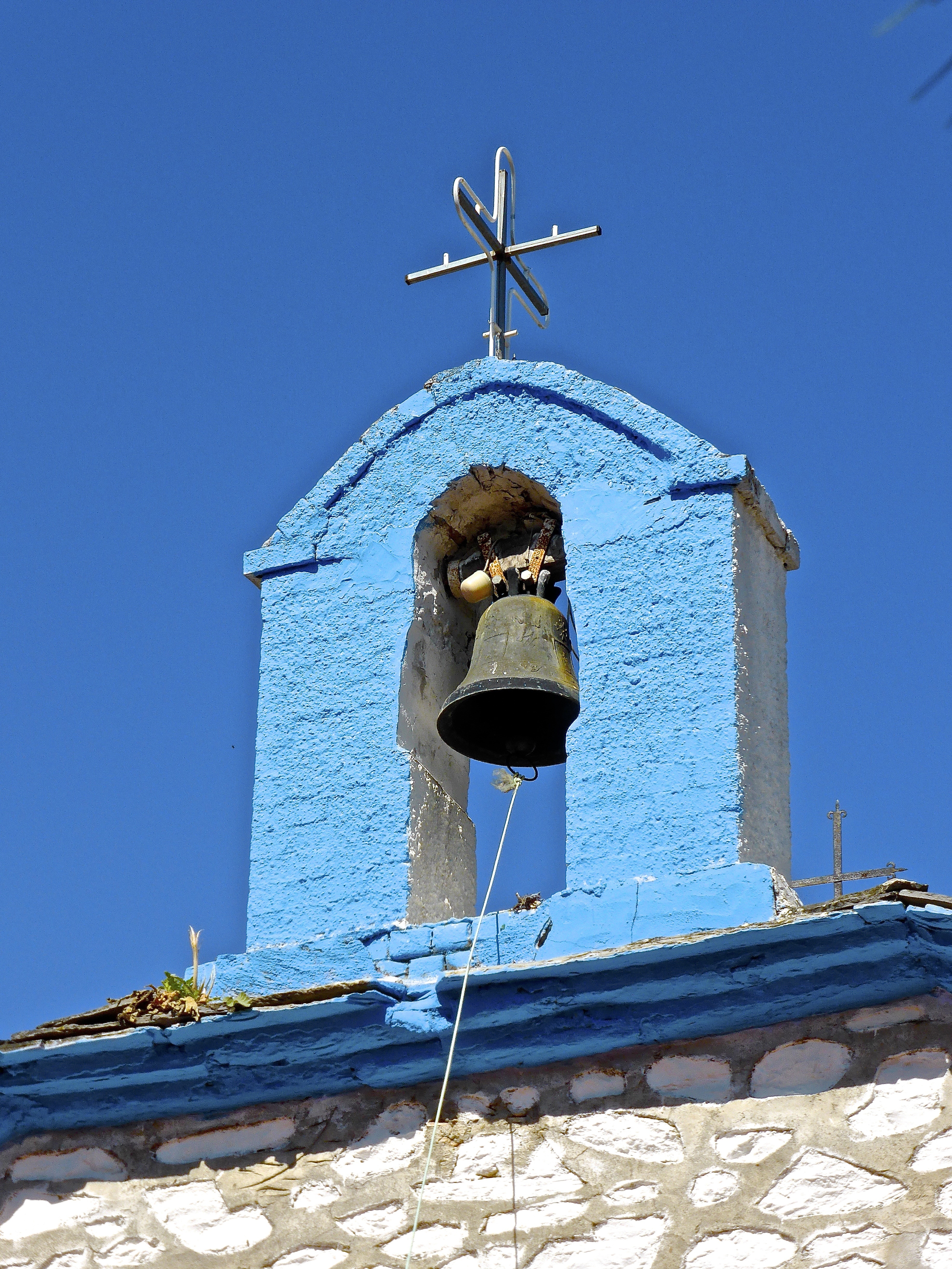 brown and black church bell