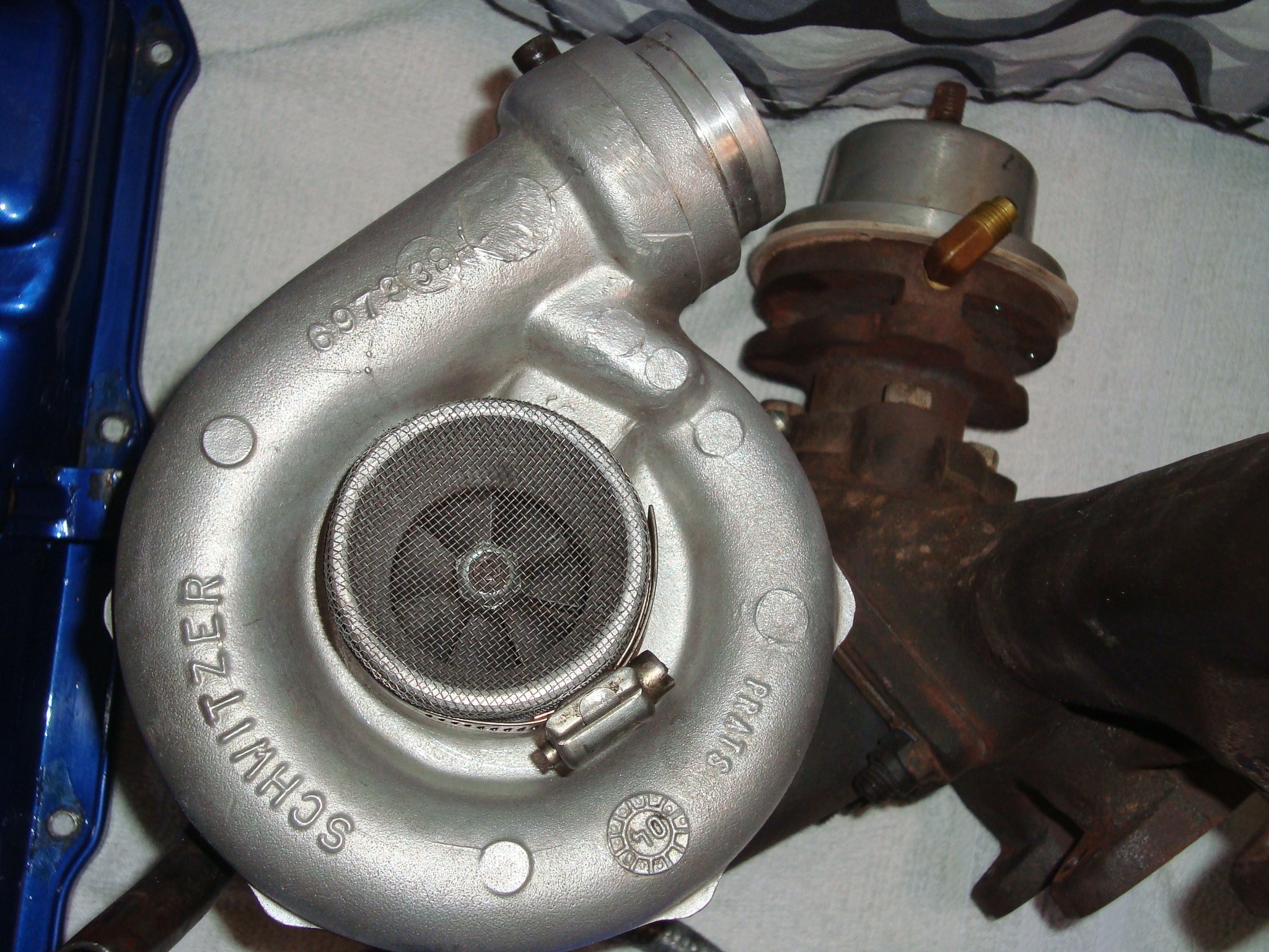 gray car turbo charger