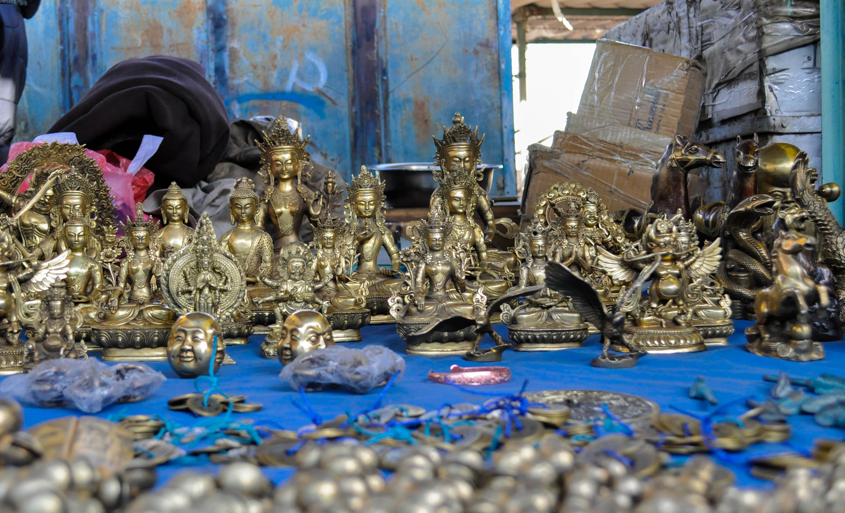 brass figurine lot