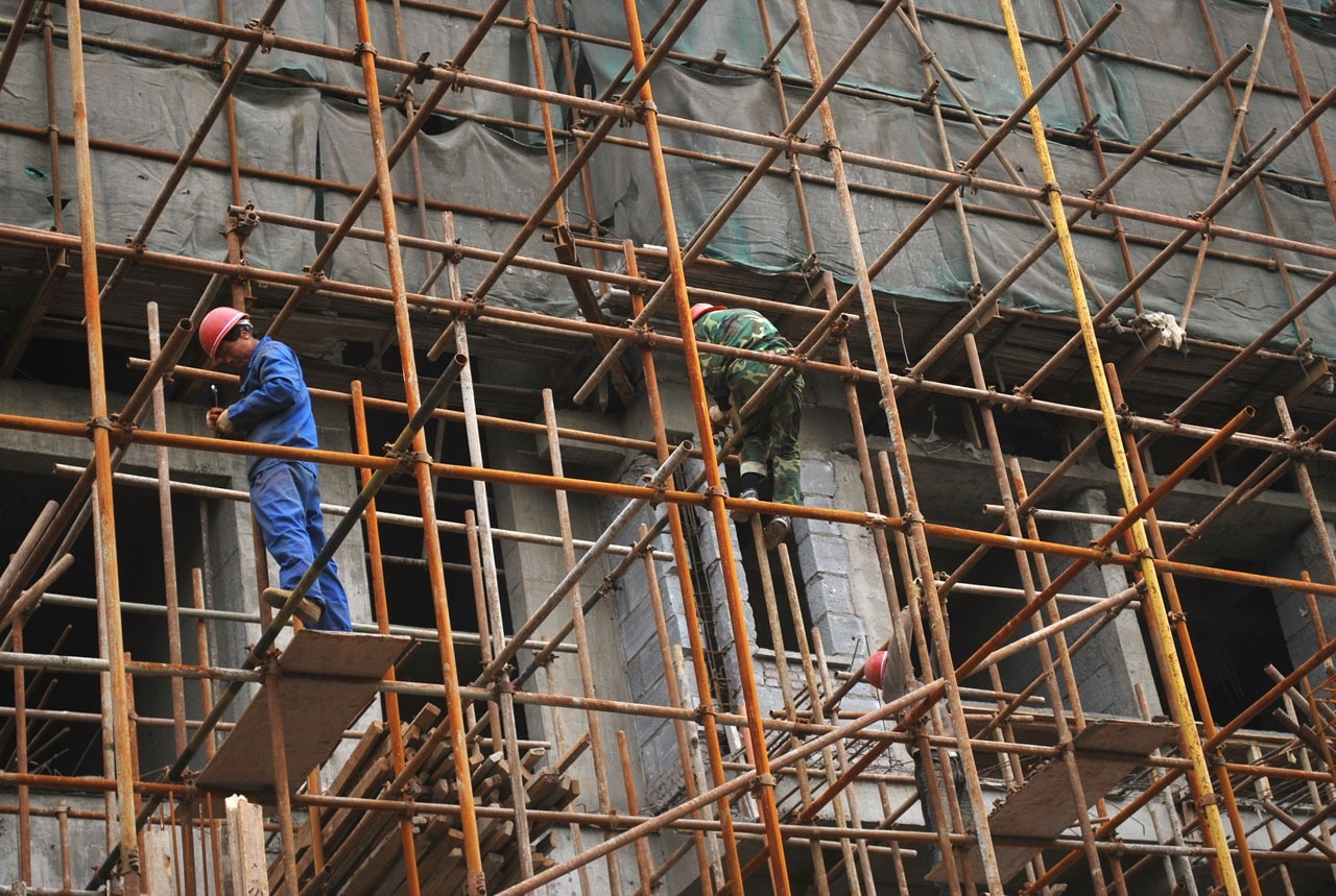 brown scaffolding