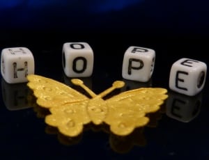 hope dice bead and yellow butterfly thumbnail