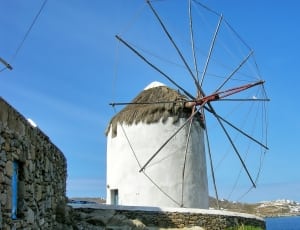 brown wooden wind mill frame thumbnail