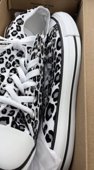 white black leopard low tops thumbnail