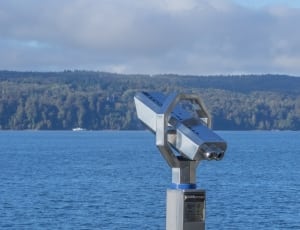 gray binocular with stand thumbnail