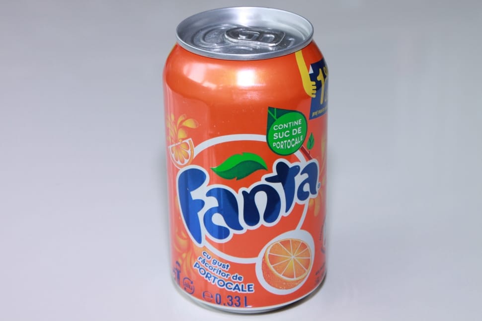 Fanta orange soda can preview