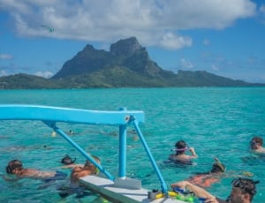 Bora Bora, French Polynesia, Ocean, water, mountain thumbnail
