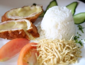 rice fried meat and tomato thumbnail