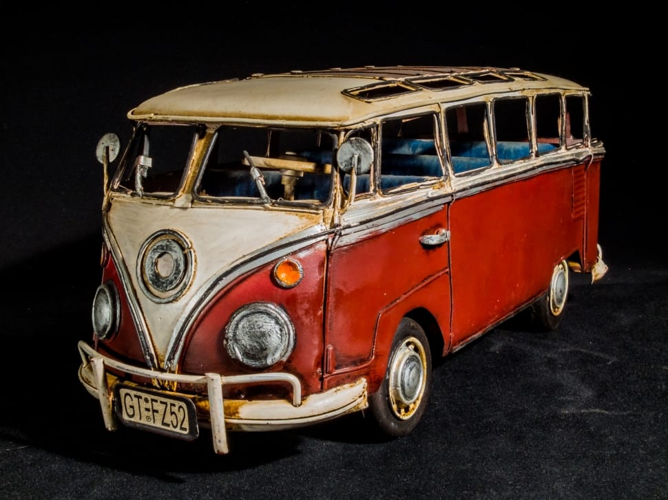 red silver and white volkswagen type 2 diecast preview