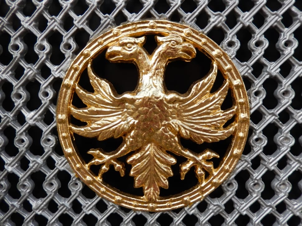 gold bird round emblem preview