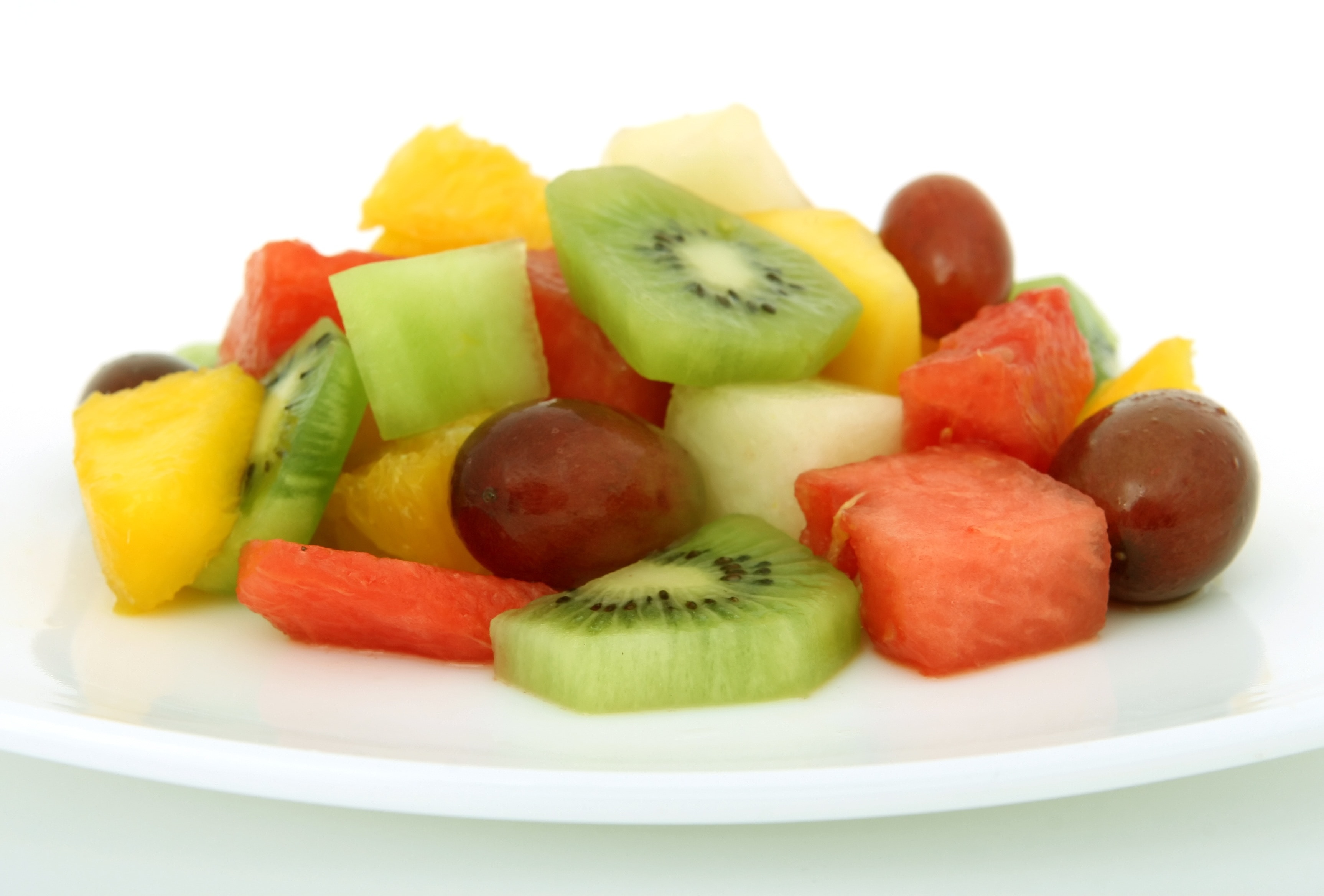 kiwi, watermelon, grapes, and pineapple fruit cubes