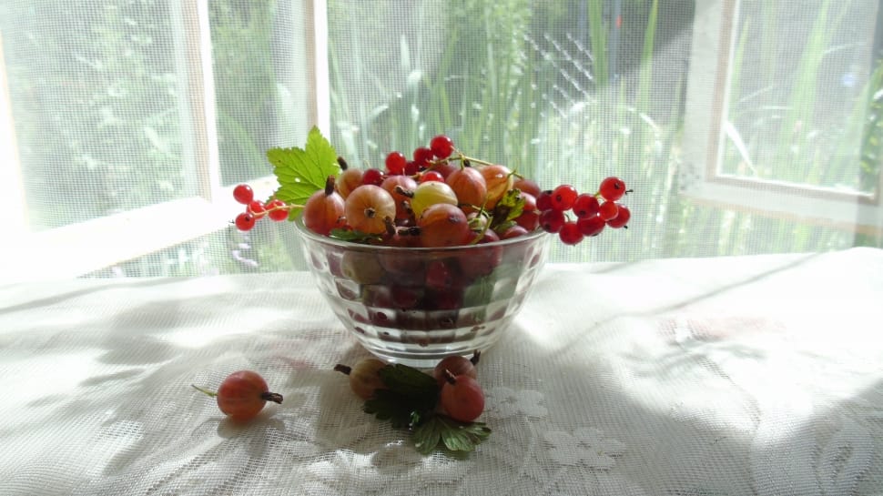 red grapes on glass bowl preview