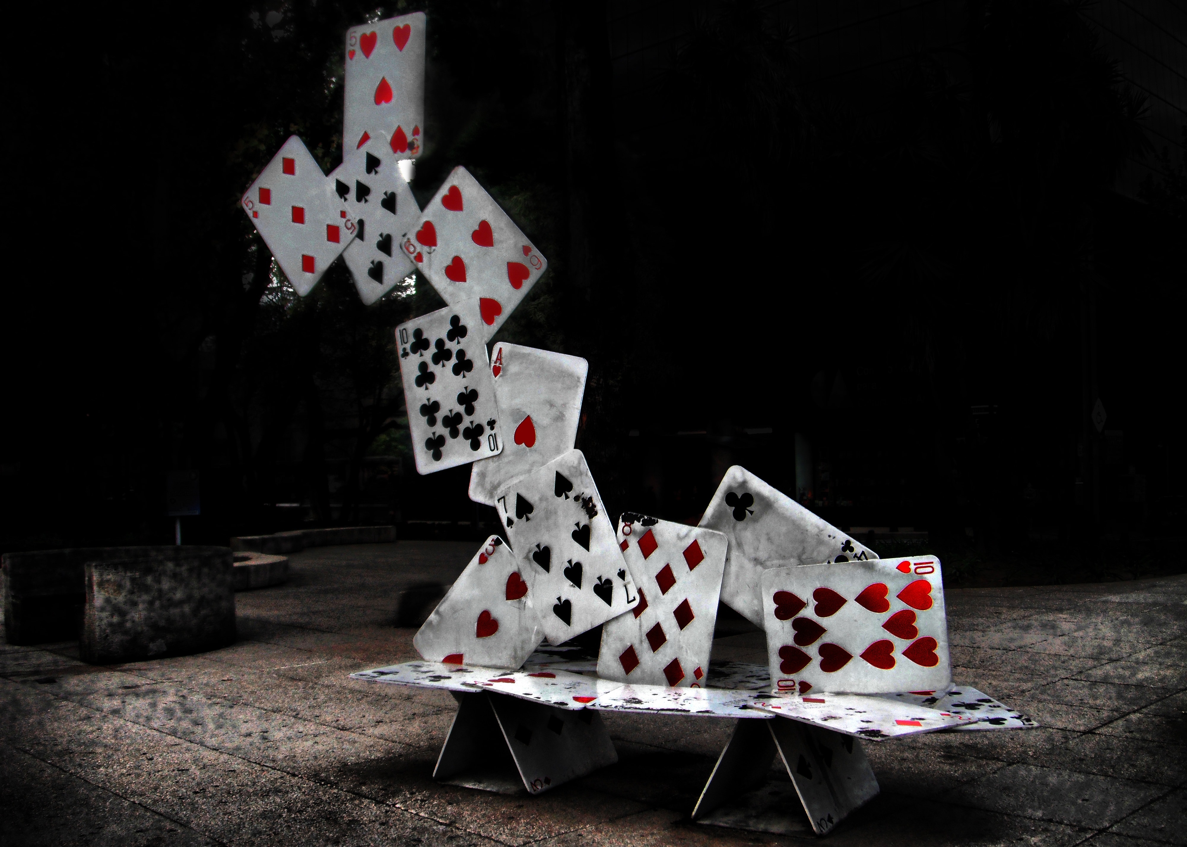 assorted playing cards decor