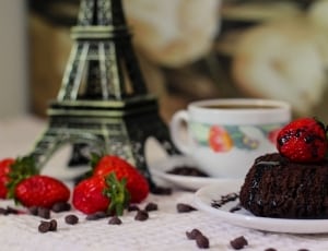 chocolate cake with strawberry toppings thumbnail