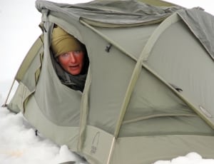 gray and brown dome tent thumbnail
