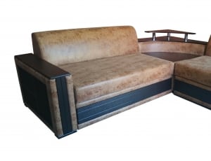 brown leather sectional sofa thumbnail