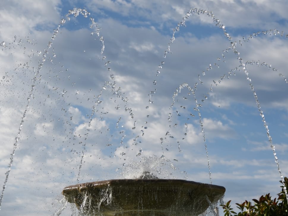 time lapse photography of fountain under cloudy sky during daytime preview