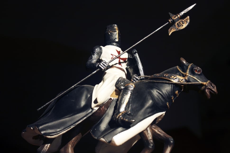 man riding black horse statue preview